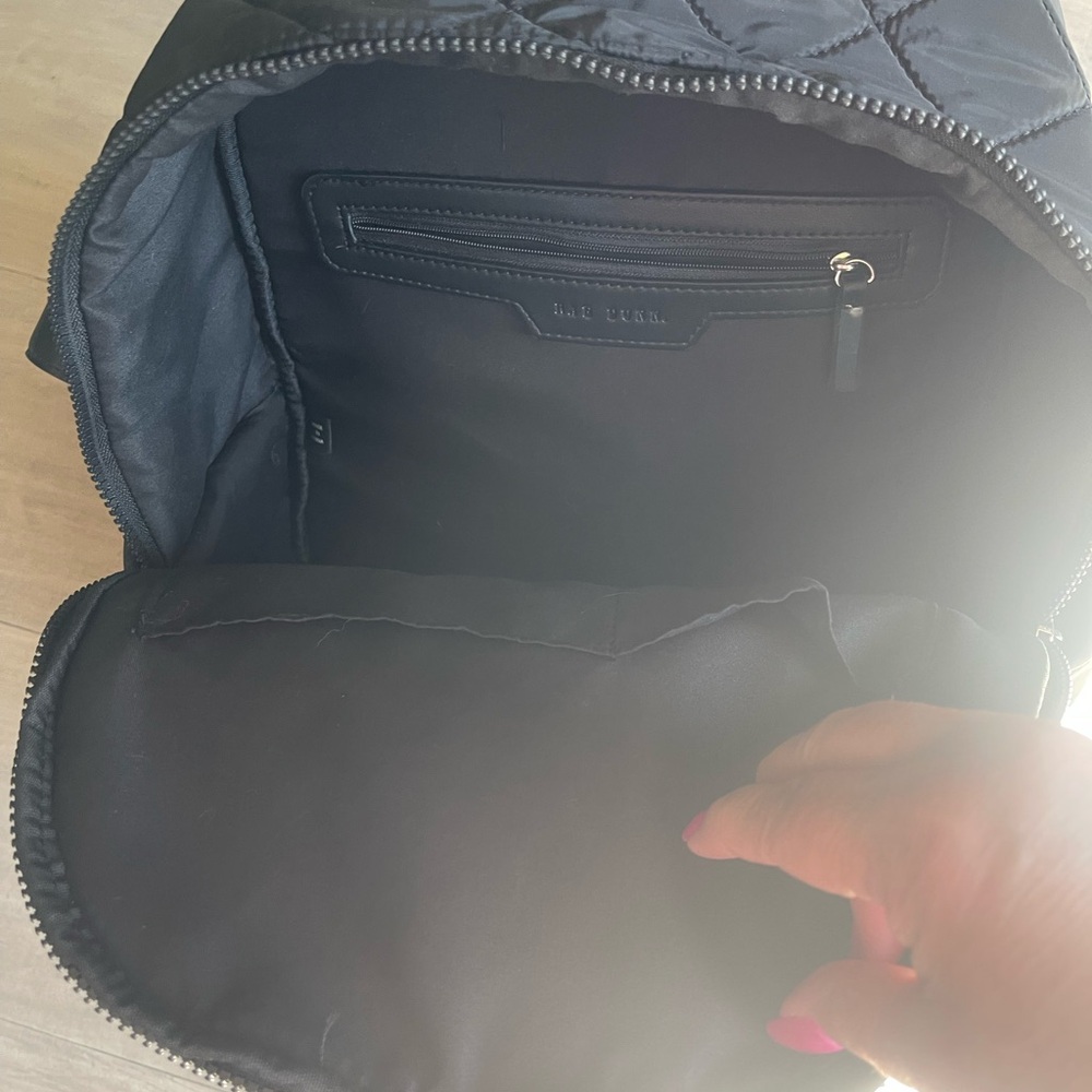 NWOT Rae Dunn Black Quilted Backpack with Diamond Stitching - Picture 5 of 6
